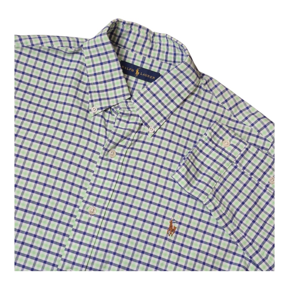Ralph Lauren Long Sleeve Button Down Checkβ Shirt Cotton EUC Men's L